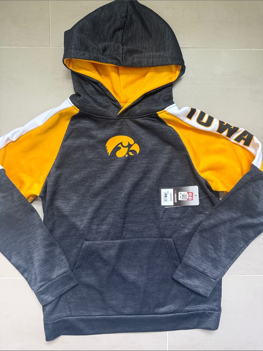 NWT Iowa Hawkeye Hoodie, Size L 16-18